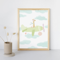 Giraffe in the Clouds — Children's Wall Art Print