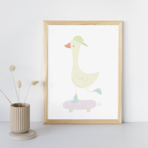 Skater Goose Print