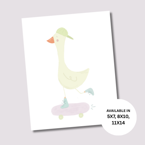 Skater Goose Print