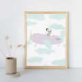 Zebra in the Clouds — Children's Wall Art Print