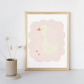Pink Scallop Goose Print