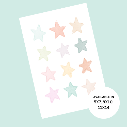 Pastel Stars Print