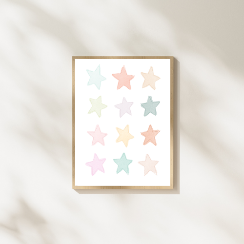 Pastel Stars Print