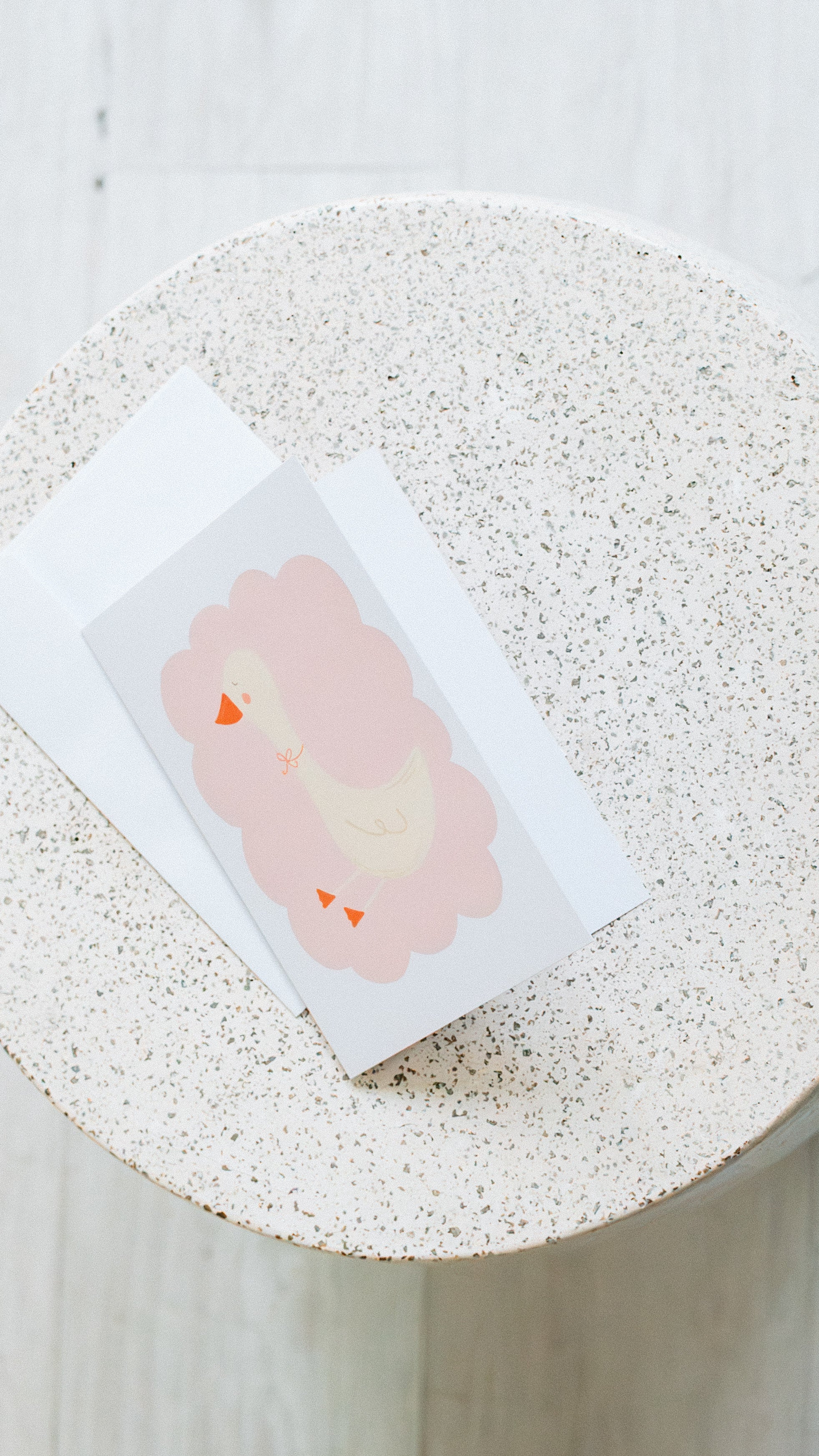 Goose in Pink Card