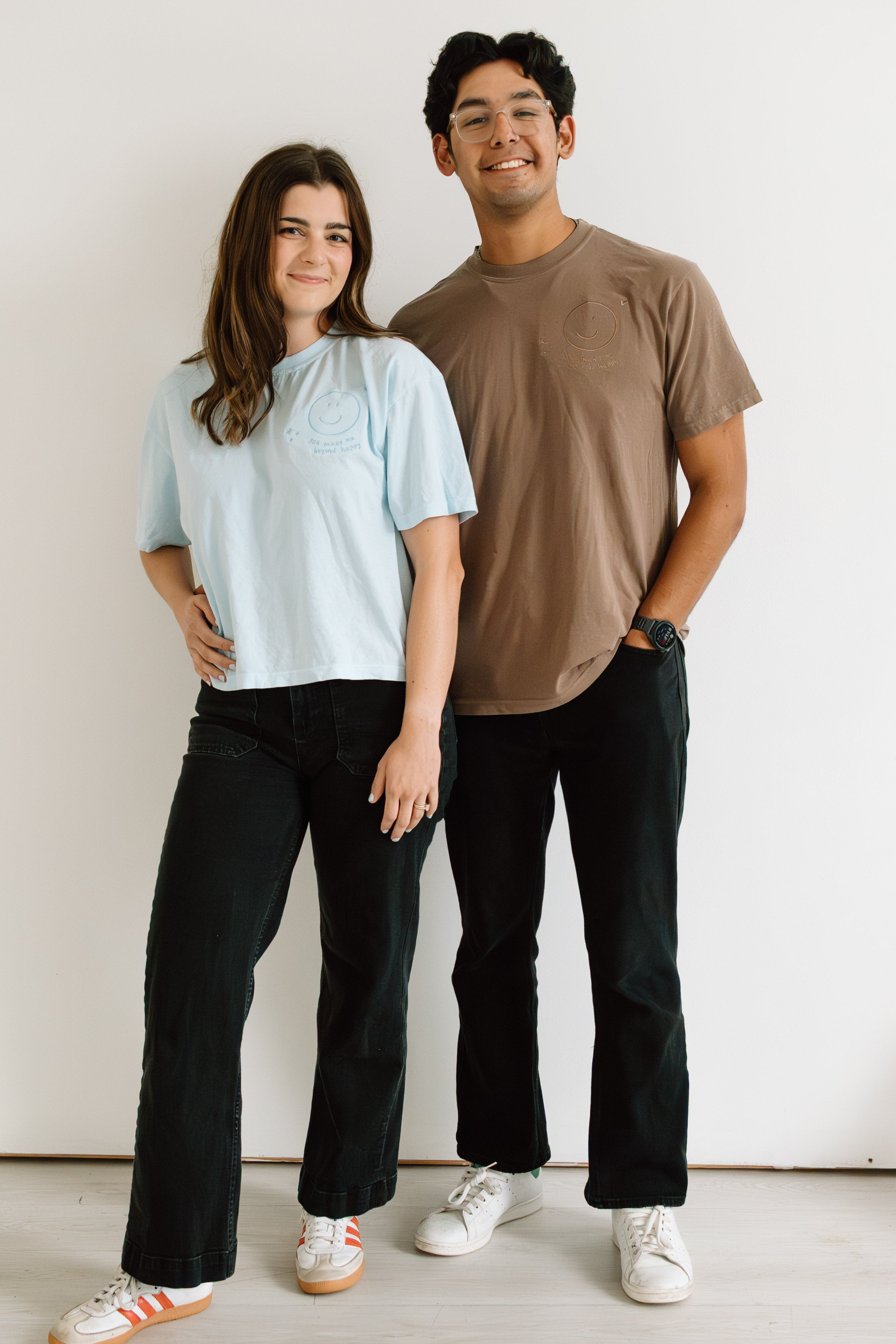 "You Make Me Beyond Happy" Unisex Brown Tee
