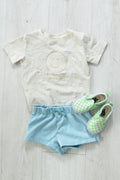 "You Make Me Beyond Happy" Toddler and Kids Ivory Heather Tee
