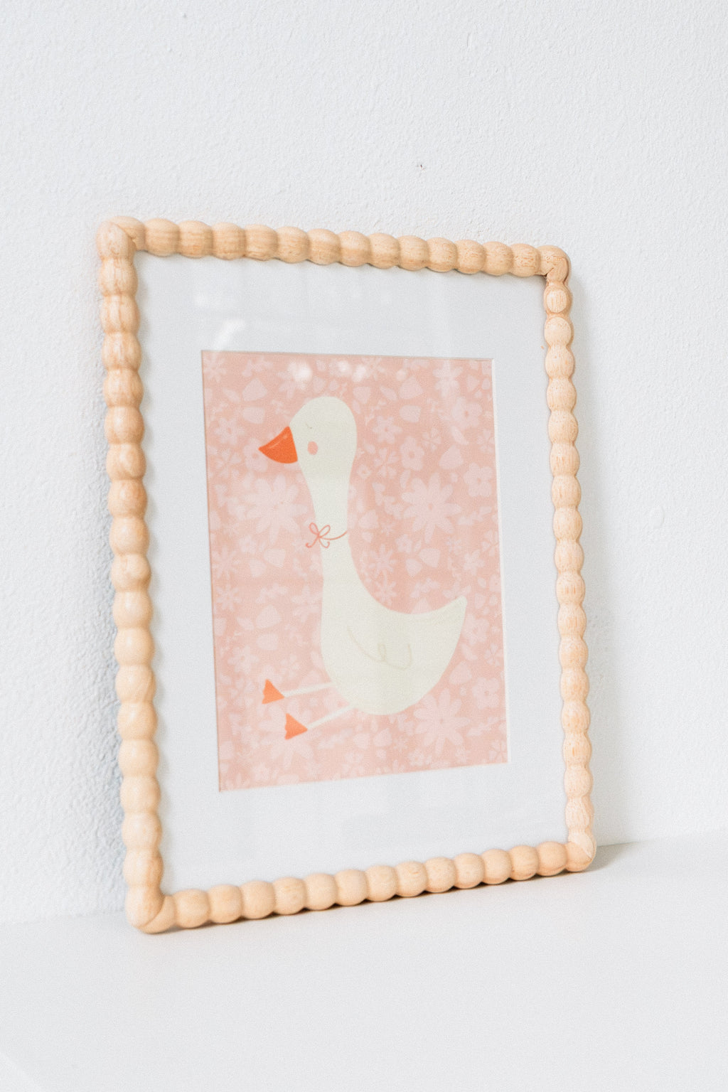 Pink Floral Goose Print