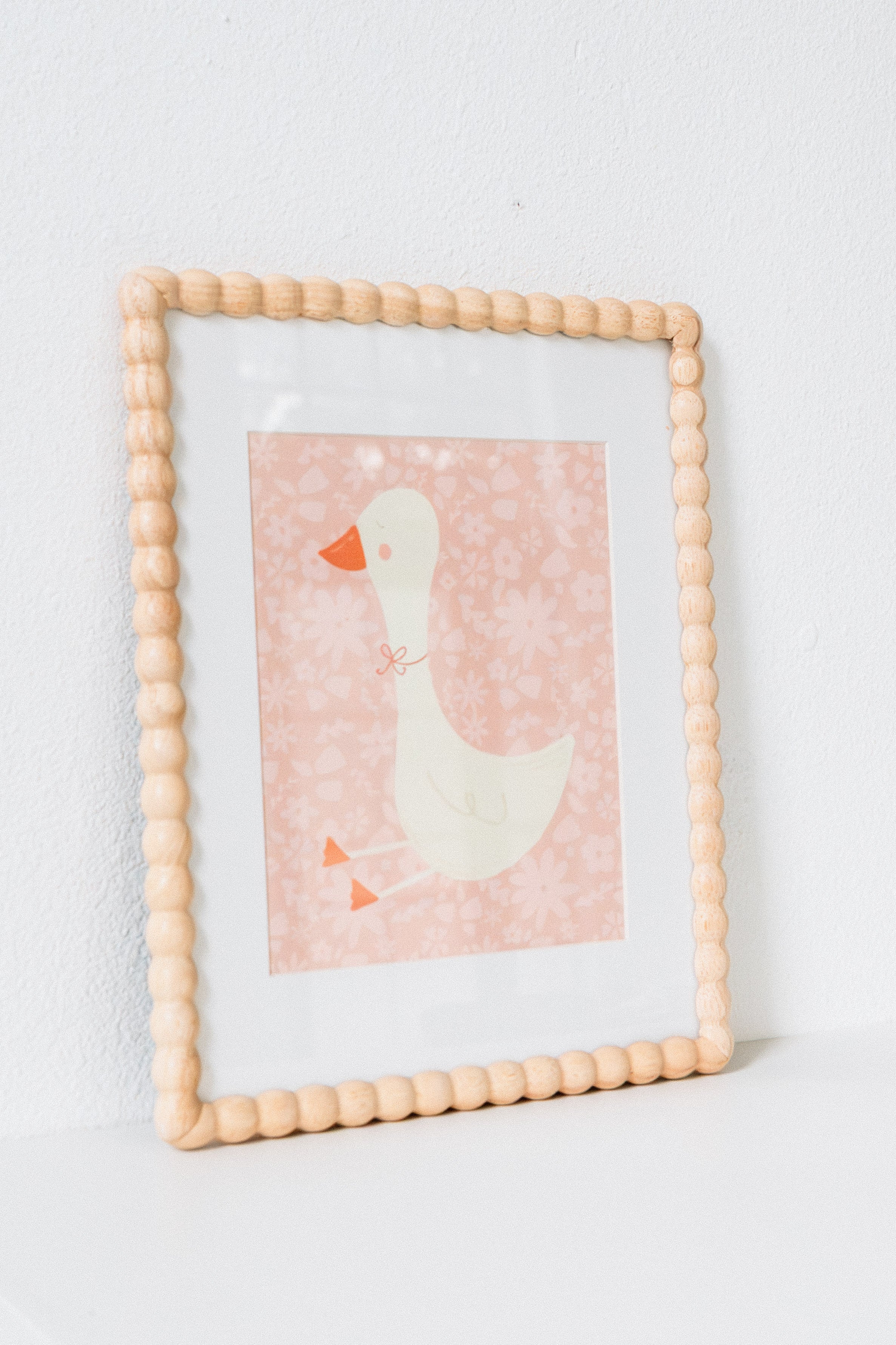 Pink Floral Goose Print