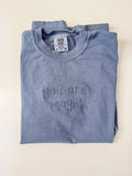 "You Are Magic" Embroidered Blue Jean Unisex Short Sleeve Tee