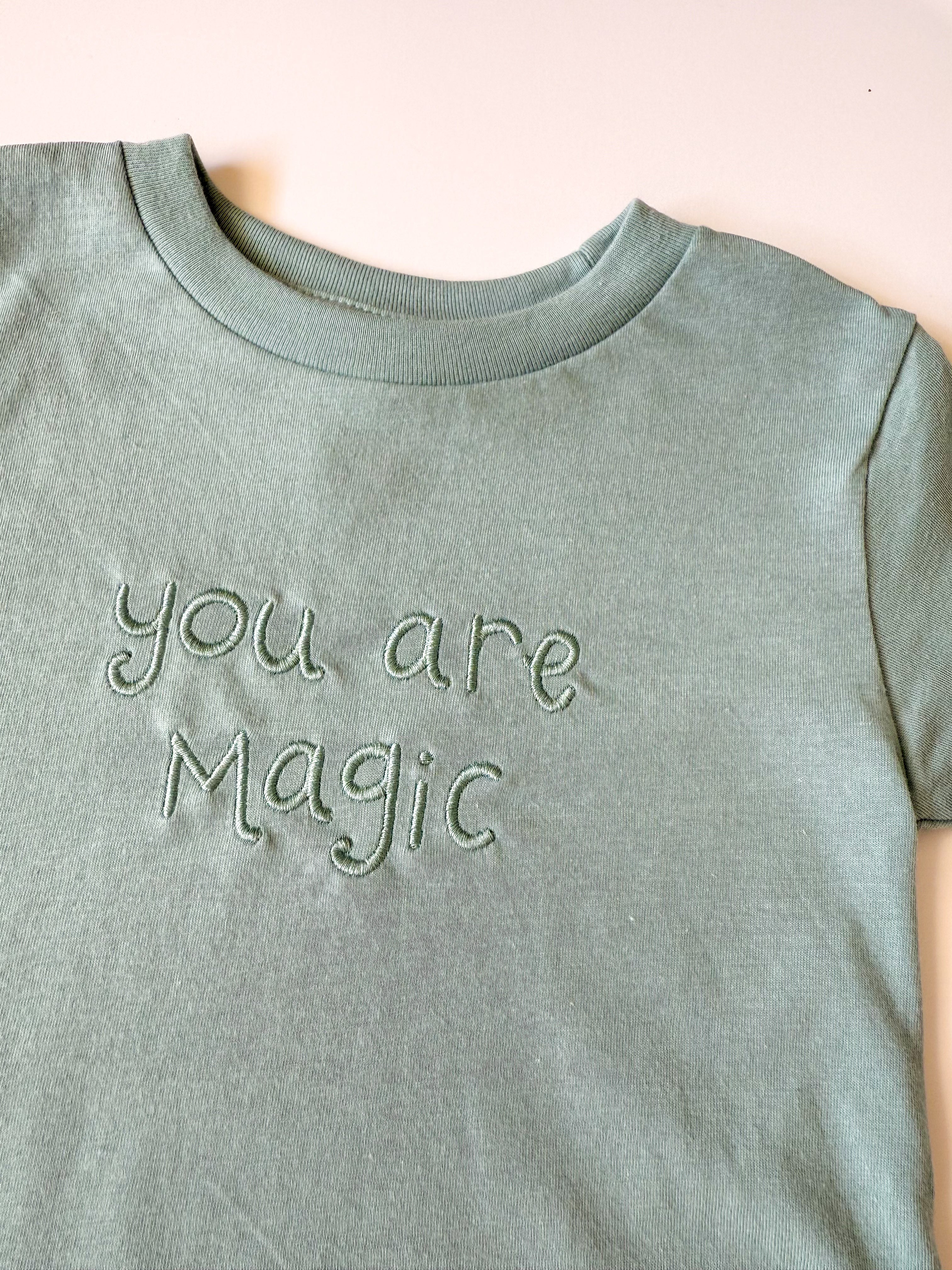 "You are Magic" Embroidered Kids Tee - Teal