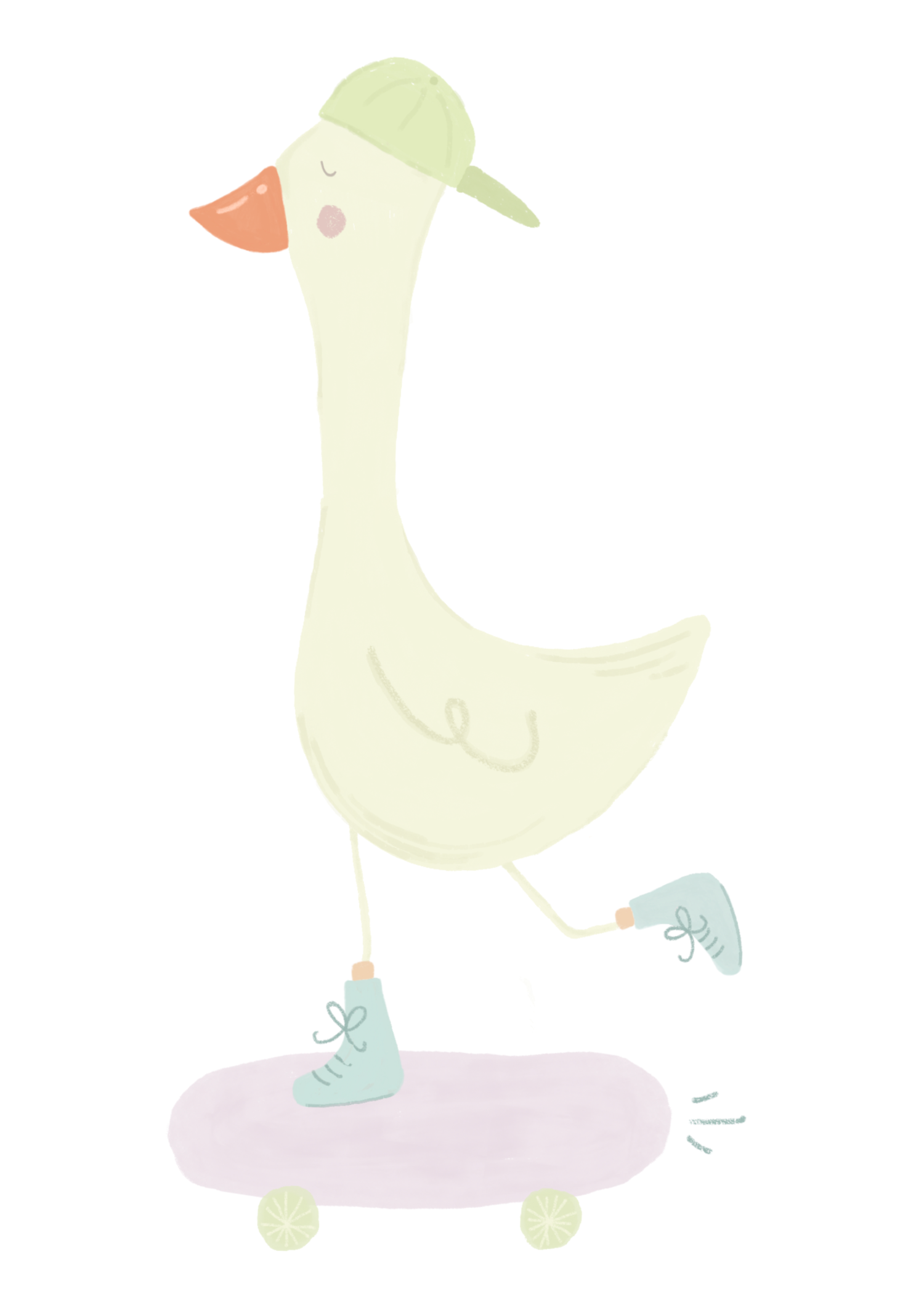 Skater Goose Card