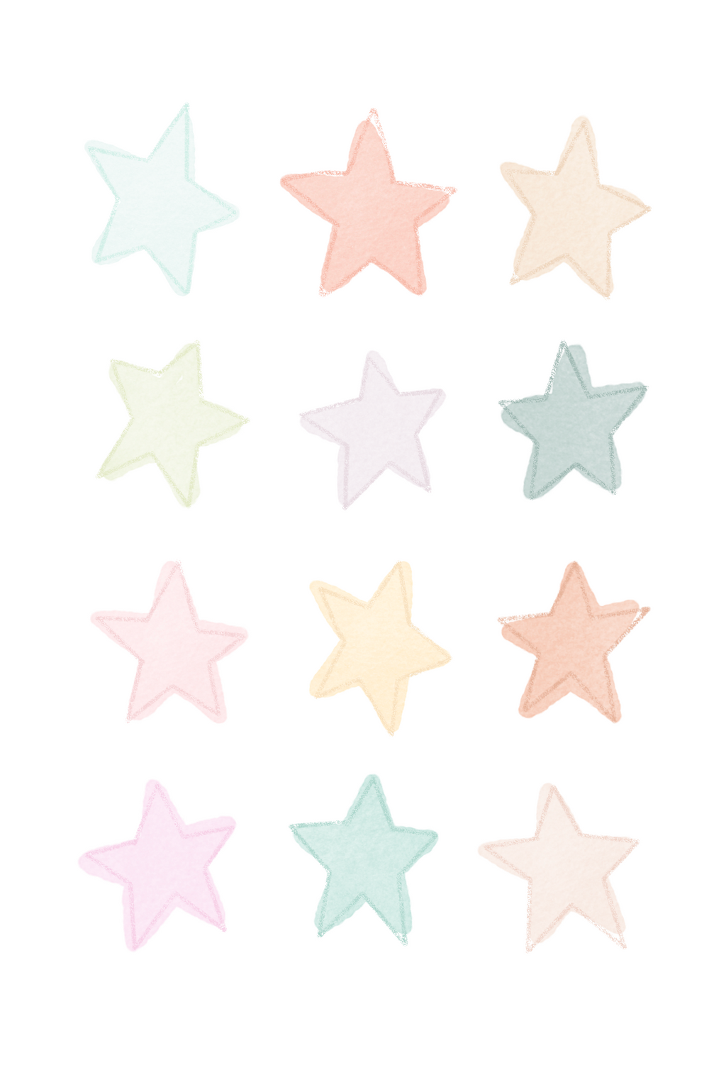 Pastel Stars Card