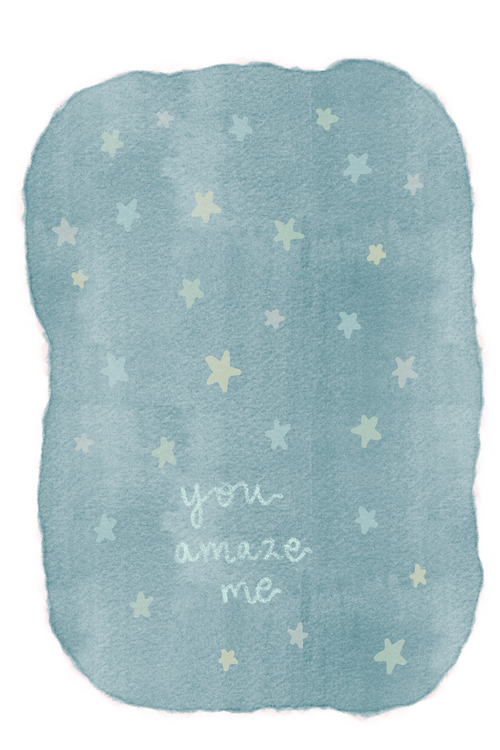 "You Amaze Me" Watercolor Card