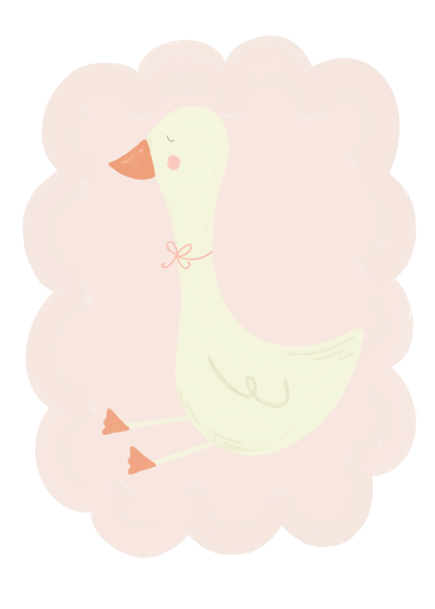 Goose in Pink Card