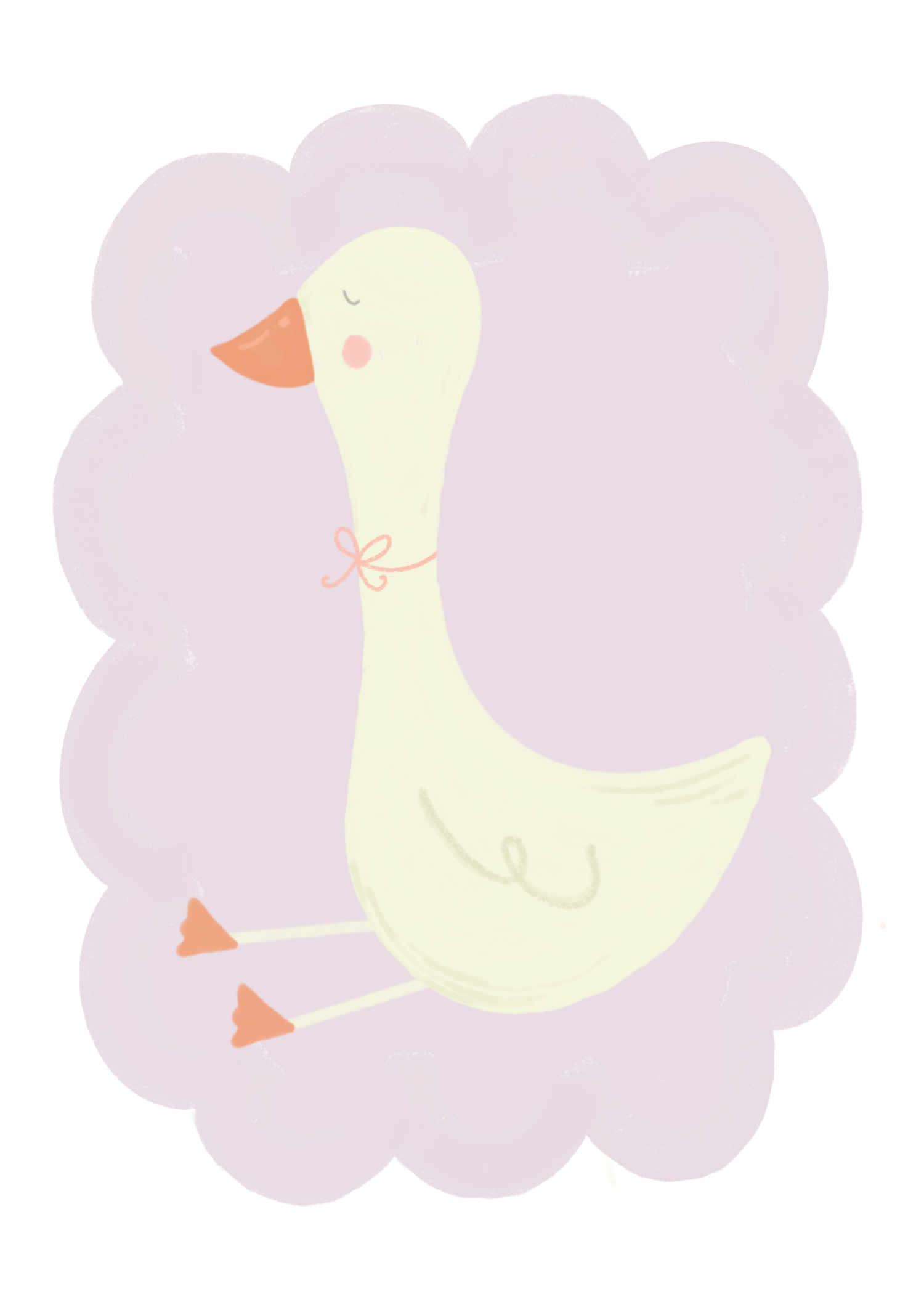 Goose in Lavender Card