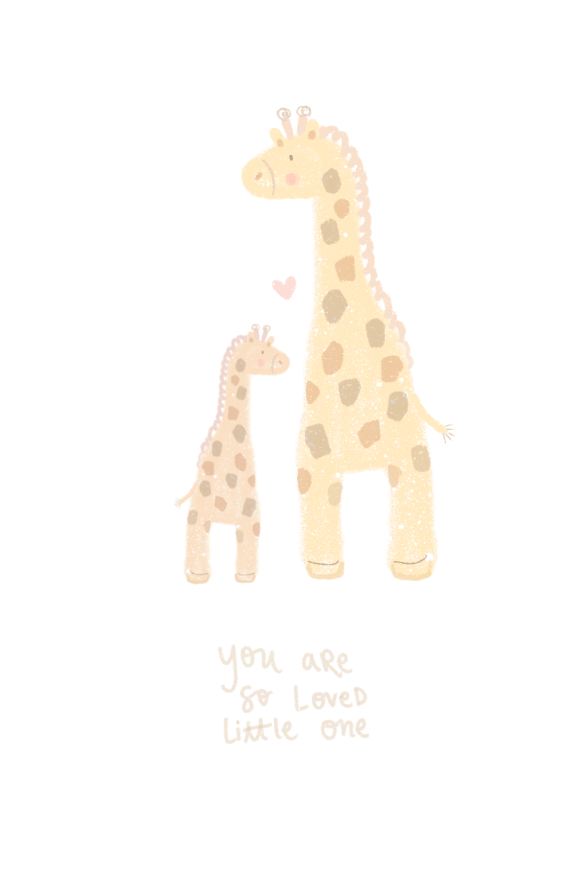 "You Are So Loved, Little One" Giraffes Card